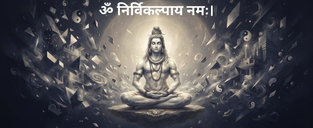 ॐ निर्विकल्पाय नमः — विकल्पातीत, अभेदस्वरूप शिव