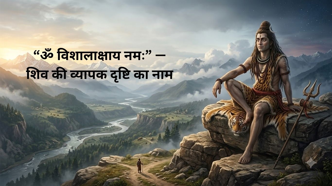 विशालाक्ष शिव की व्यापक दृष्टि और विशाल नेत्रों का प्रतीकात्मक चित्र
